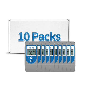 TE-02 10PCS Temperature Data logger Reusable with Auto PDF Report -30°C ~+60°C